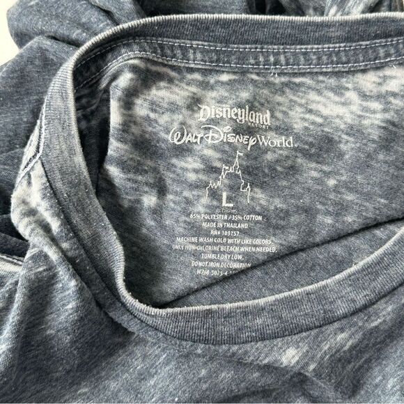 Disney World Mickey Mouse Grey Burnout Tee Sz L - Picture 4 of 4
